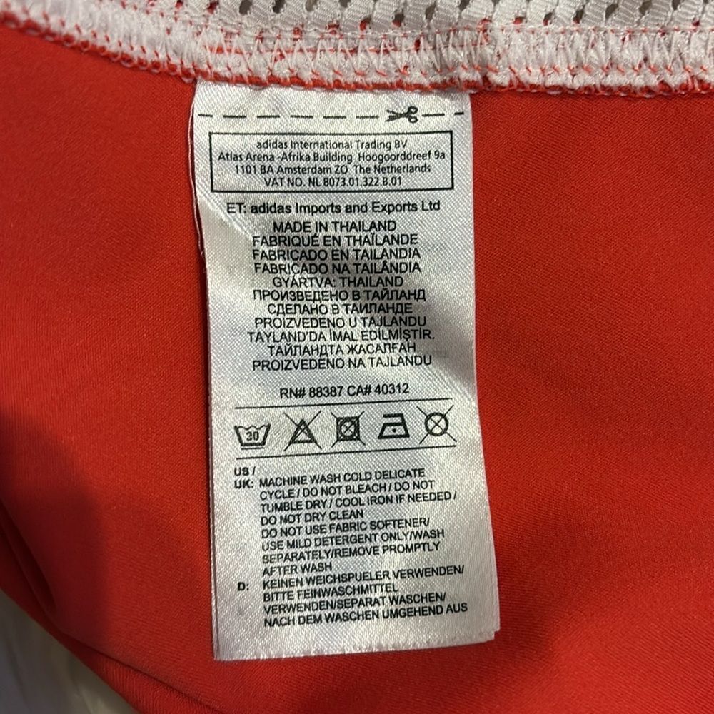 adidas x Stella McCartney Barricade Red & White Tank Top - Picture 6 of 8